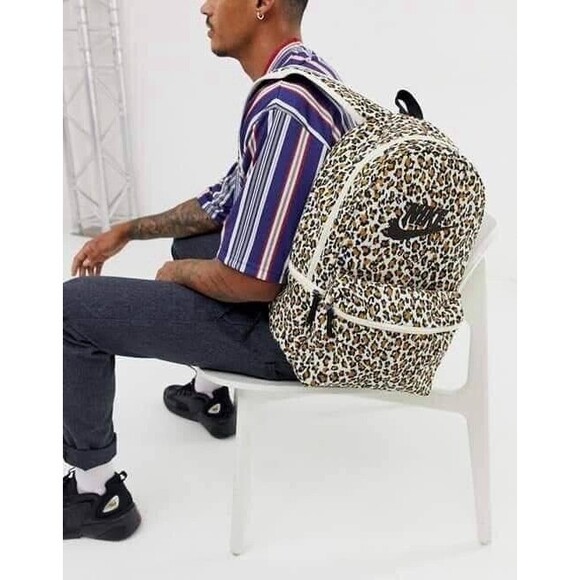 Leopard Nike Backpack Canvas Heritage Animal Print Cheetah Athletic Streetwear - Picture 12 of 12